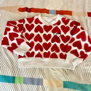 J. Crew Red Heart Kids Sweatshirt